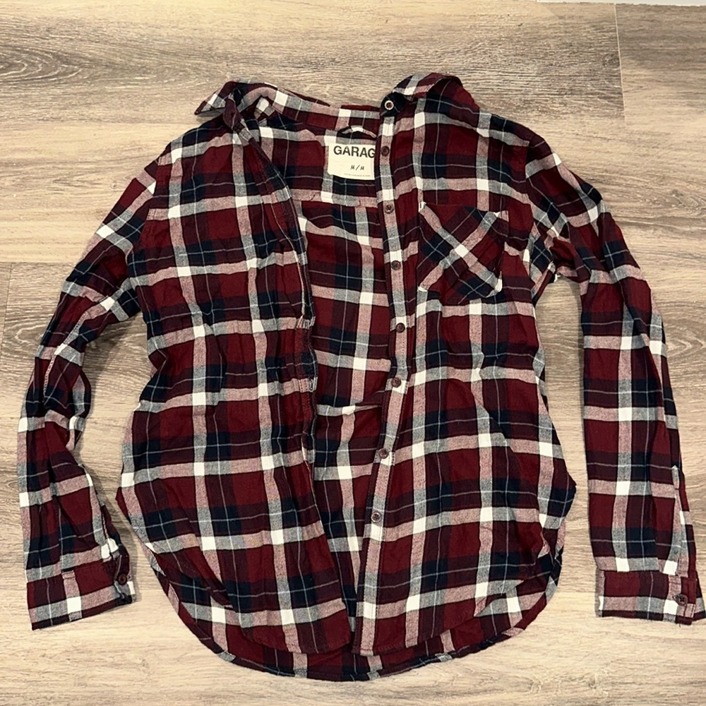 Plaid Button Down Jacket